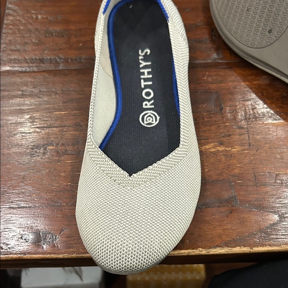 Rothy's Women's Cream and Blue Flats - Picture 3 of 3